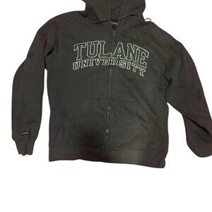 Tulane University Green Wave Pullover Men’s L Hoodie Green Black